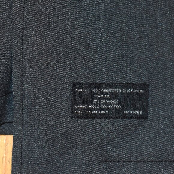 John Varvatos Gray Double Breasted Lined Pea Coat Sz 40R - Picture 8 of 9